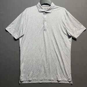 Johnnie-O Polo Shirt Performance Mens Medium Gray Lightweight Stretch